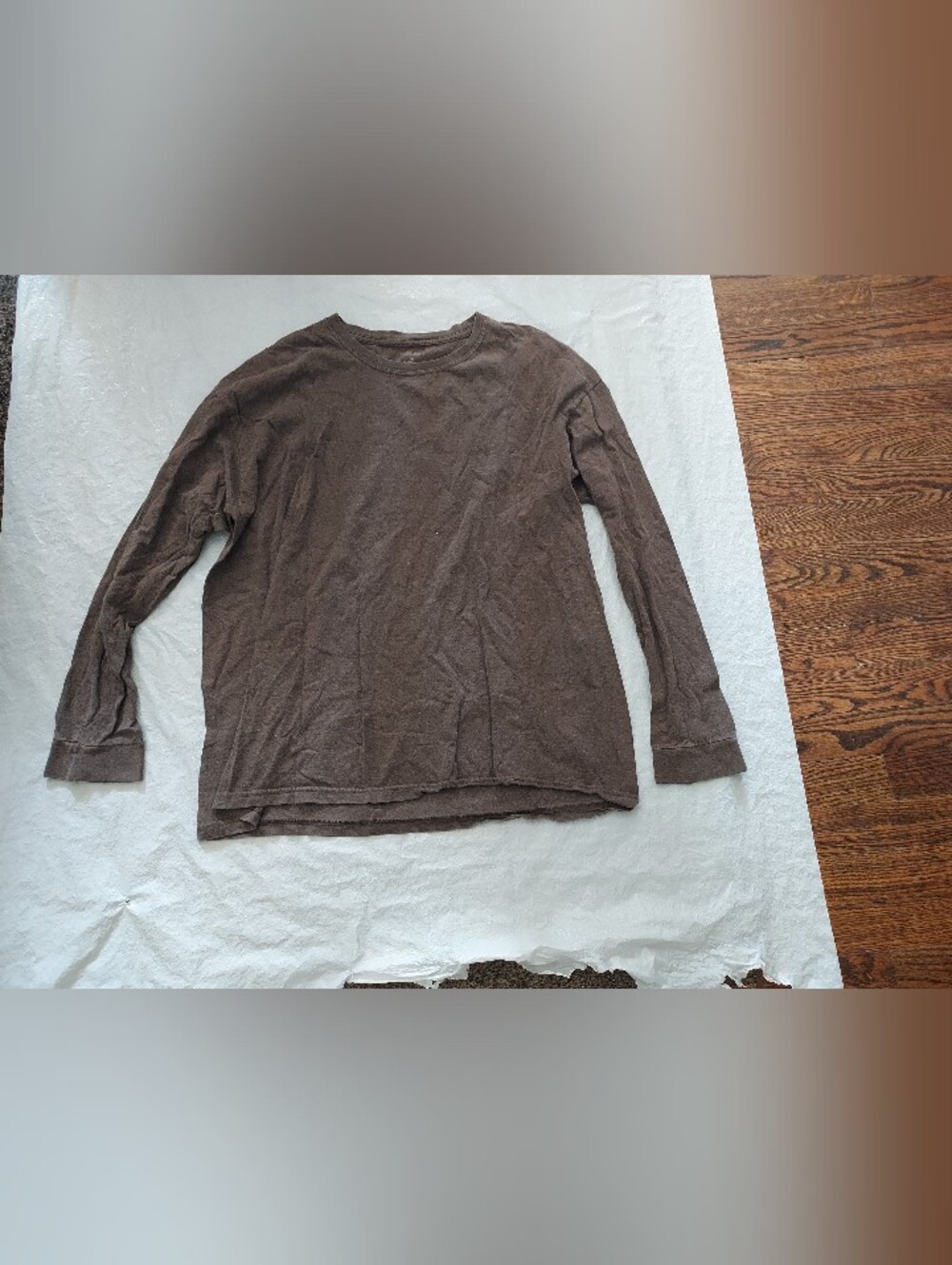 Stafford Long Sleeve Crewneck Shirt in Brown